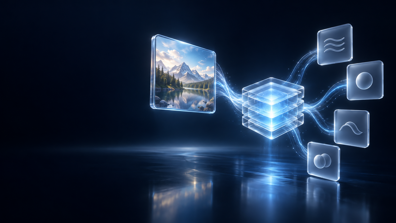 Conceptual visual and language representations connected through shared layers